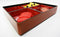 Ebros Gift Japanese 5 Compartments Bento Box Lacquered Plastic Serving Platter Gold