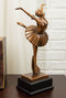 Graceful Attitude Little Ballerina Ballet Dancer Bronze Electroplated Statue