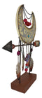 Southwestern Silver Moon Tree Of Life Arrow Dreamcatcher Feathers Desktop Plaque