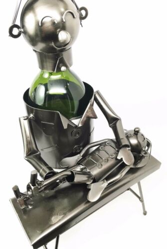Ebros Chiropracter Treating Child Patient Steel Metal Wine Bottle Holder Storage