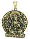 Ebros Tibetan Buddha Green Tara Pendant Medallion Necklace Jewelry Pendant