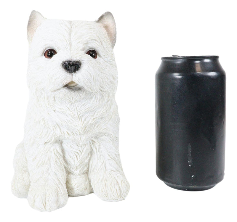 Sitting West Highland Terrier White Westie Puppy Dog Decorative Figurine