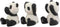 Ebros Whimsical See Hear Speak No Evil Giant Pandas Set of 3 Figurine 2"H