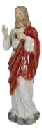 Fine Porcelain Catholic Inspirational Sculpture of The Sacred Heart of Jesus