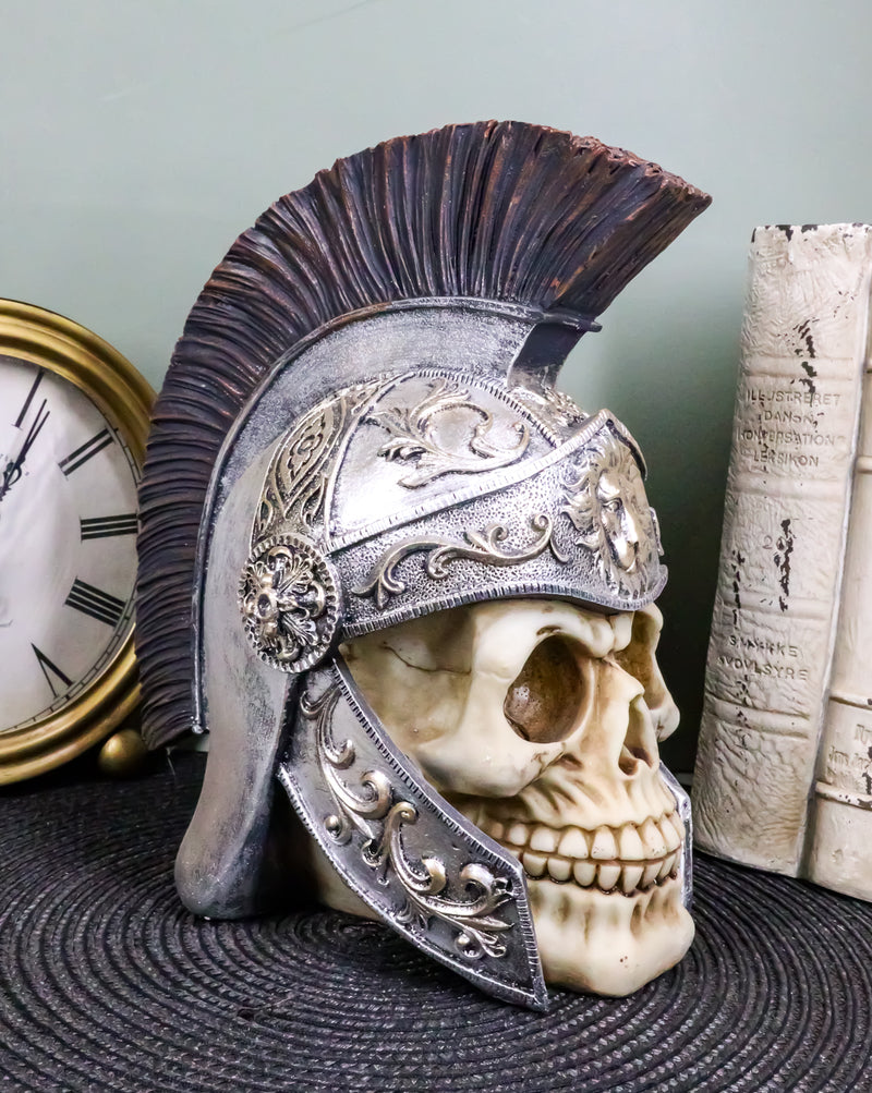 Praetorian Guard Roman Helmet Skull Statue 8.25"H Emperor Caesar Skull Figurine