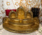 Golden Tibetan Buddhism Altar Shrine Miniature Display With Lotus Incense Holder