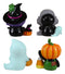 Ebros FurryBone Halloween Characters Skeleton Limited Edition Figurines Set Of 4