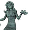 Ebros Gift 6.5" Tall Nautical Siren Mermaid Holding Starfish Cast Iron Rustic Verdigris Vintage Patina Finish Statue Ocean Goddess Princess Coastal Beach Under The Sea Mermaids Decorative Accent