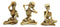 Gothic Necromancy Magic See Hear Speak No Evil Bony Skeleton Figurines Set Of 3