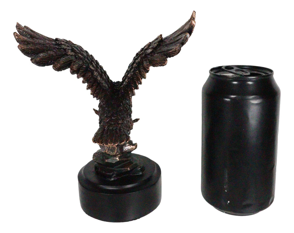 6.5" H Wings Of Glory Patriotic Bald Eagle Swooping On Prey Figurine With Base