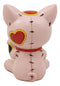 Furry Bones Pink Maneki Neko Skeleton Figurine Lucky Cat Kitten Furrybones Toy