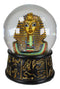 Ancient Egyptian Pharaoh King Tut Small Water Globe With Hieroglyphic Base