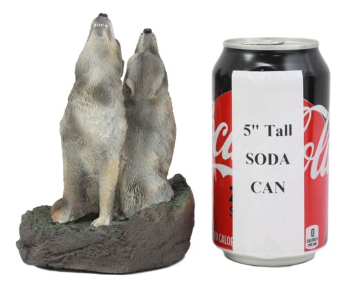 Ebros Howling Twin Gray Wolves Incense Burner Figurine 5.5 Inch Tall As Home Fragrance Decor Figurine