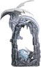 Ebros Ice Dragon Mother and Baby Hatchling in Egg Statue Decor Figurine 20"H