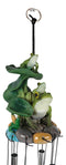 Ebros Pond Green Frog Family On Lily Pads Resonant Relaxing Wind Chime Patio