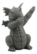 Ebros Whimsical Hip Hop Dabbing Garden Dragon Statue 9.25" Tall Look at My Dab