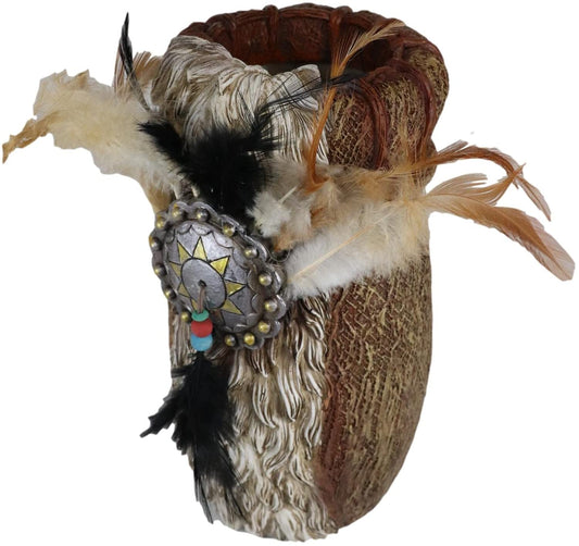 Ebros Rustic Southwestern Indian Dreamcatcher Eagle Feather Figurine Floral Vase