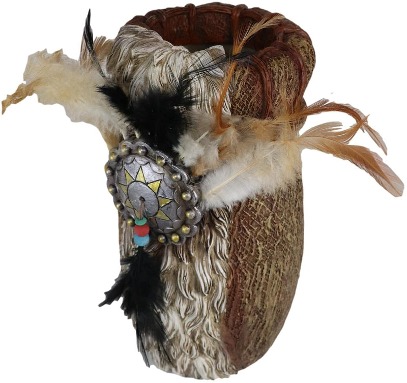 Ebros Rustic Southwestern Indian Dreamcatcher Eagle Feather Figurine Floral Vase