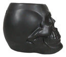 Matte Black Gothic Skull Skeleton Ceramic Votive Candle Essential Oil Warmer