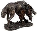 Ebros Gift Viking Norse Mythology Fenrir Statue 8.25"L Vánagandr Giant Wolf