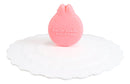 Pack Of 4 Pink Rabbit Reusable Silicone Coffee Tea Cup Lids Covers Air Tight