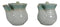 Pack Of 2 Green Japanese Tenmoku Glazed Porcelain Vinegar Soy Sauce Dispensers