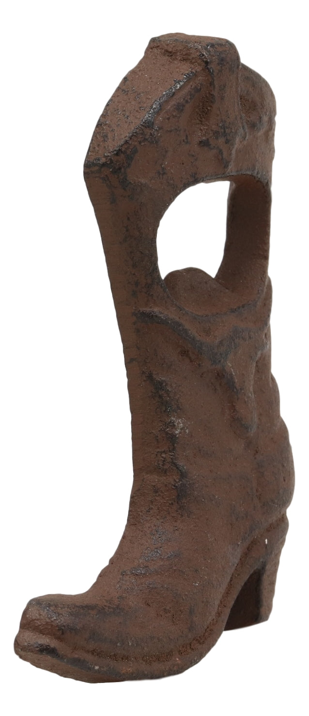 Ebros Vintage Rustic Western Longhorn Steer Cowboy Boot Cast Iron Bottle Cap Opener