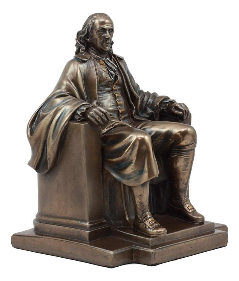 Ebros Founding Father Benjamin Franklin Seated Statue 7.5" Tall James Fraser Figurine