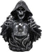 Ebros 11.25" H Gothic Alchemy Arch Evil Grim Reaper Skeleton Invoking Death Statue Electric Plasma Scrying Glass Ball Lamp AC Powered Flashing Lights Party Accent Home Decor - Ebros Gift