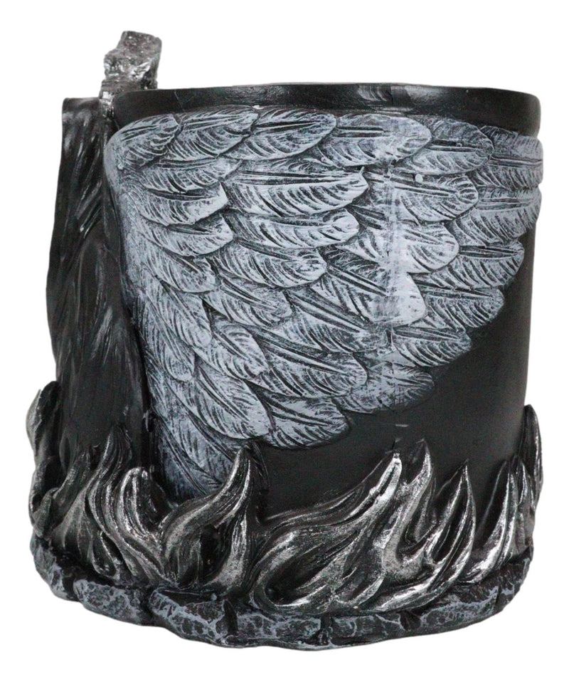 Ange Winged Grim Reaper With Scythe Pen Stationery Make Up Brush Holder Figurine