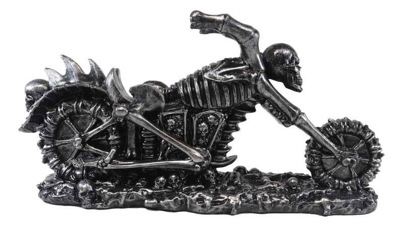 Ebros Hell Ghost Rider Skull Chopper Motorbike Wine Holder Figurine 15.25" L