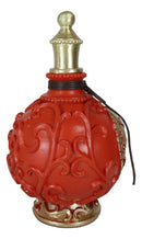 Wicca Spiritual Triple Moon Goddess With Pentacle Red Faux Potion Bottle Decor