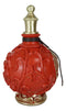 Wicca Spiritual Triple Moon Goddess With Pentacle Red Faux Potion Bottle Decor