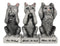 See Hear Speak No Evil Cats Trio Toothpick Holder Salt And Pepper Shakers Set