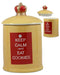 Ebros A Royal Treat Keep Calm And Eat Cookies Ceramic Cookie Jar With Air Tight Lid 8.5"Tall
