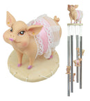 Mother Goose Nursery Rhymes Miss Piggy Pink Pig With Apron Wind Chime 21"Long