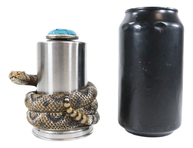 Diamondback Rattlesnake Coiling Around Toothpick Holder Spring Barrel Holder