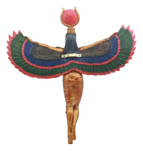 Ancient Egyptian Goddess Isis With Open Wings Wall Decor Isis Ra Deity Plaque - Ebros Gift