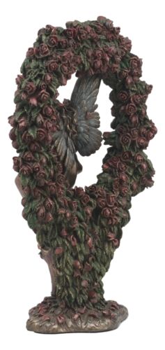 Ebros Faux Bronze Sheila Wolk Angel Gatekeeper Statue 10.5"Tall - Ebros Gift