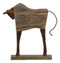 Faux Driftwood Charging Bull Totem Tiki Wildlife Desktop Decorative Resin Statue