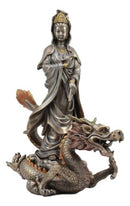 Ebros Large Avalokiteshvara Bodhisattva Kwan Yin Riding On Chinese Dragon Statue