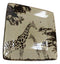 Pack Of 2 Safari Grasslands Giraffe Mother And Calf Appetizer Salad Plates 8.5"W