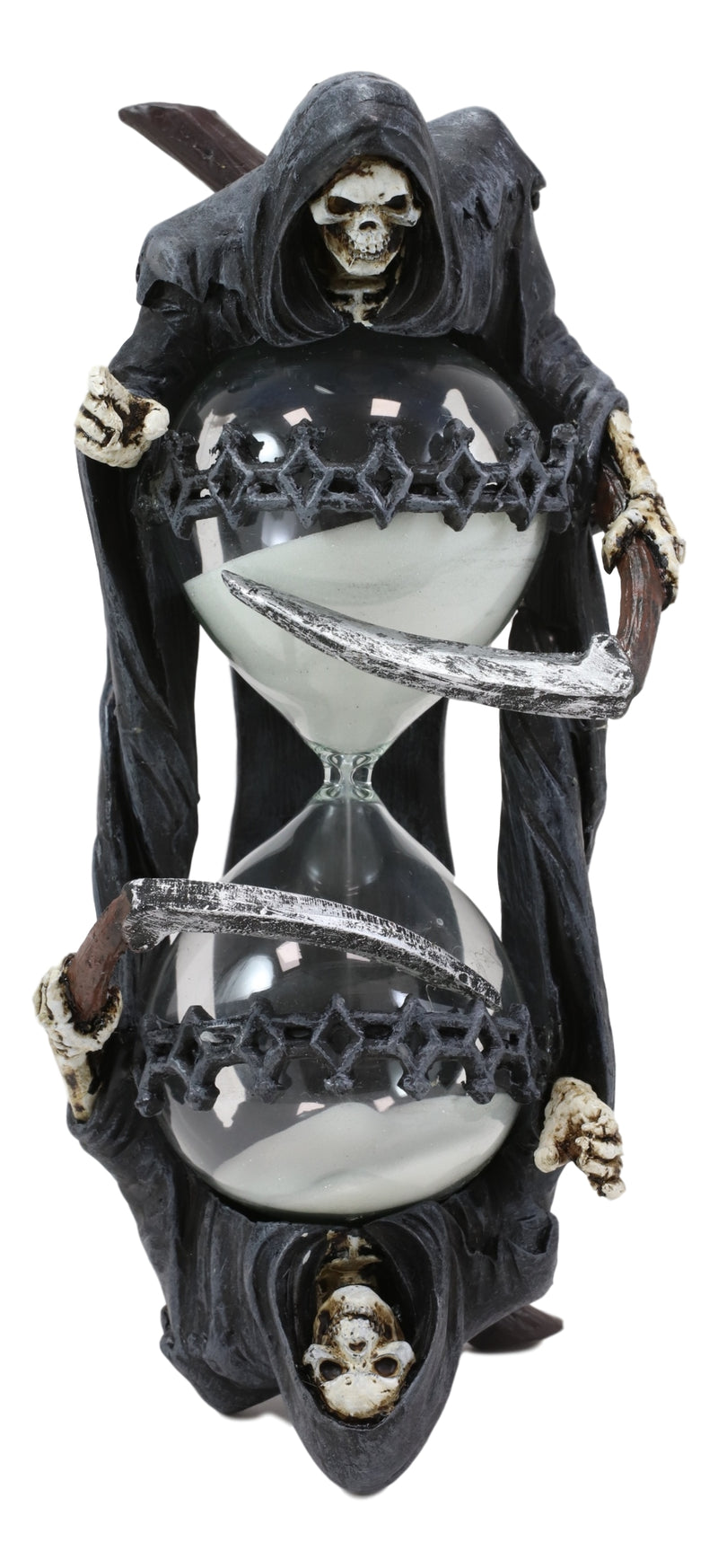 Soul Harvester Time Waits For No Man Gothic Grim Reaper With Scythe Sand Timer