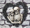 Ebros Our Love is Eternal Skeleton Lovers on Black Rose Wreath Wall Sculpture