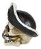 Pirate Captain Hook Marauder Skull With Golden Earring Statue Skeleton Decor