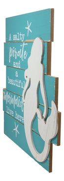 Ebros Mermaid Starfish Wall Decor A Salty Pirate And Beautiful Mermaid Live Here