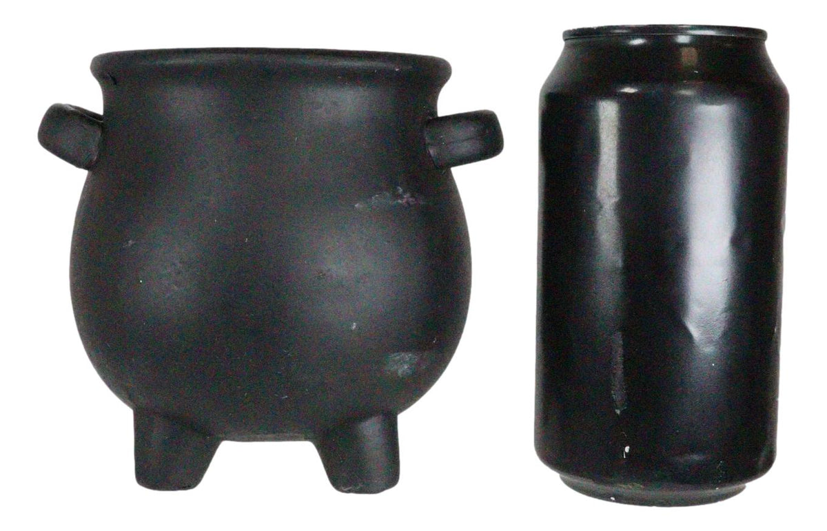 Black Pentagram Cauldron Terracotta Succulent Plant Planter Pot Or Pen Holder