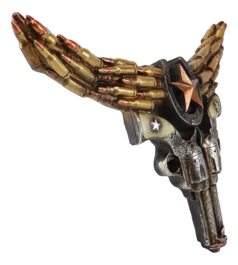 Rustic Western Bison Bull Cow Skull W/ Horseshoe Star Bullet Casings Wall Decor