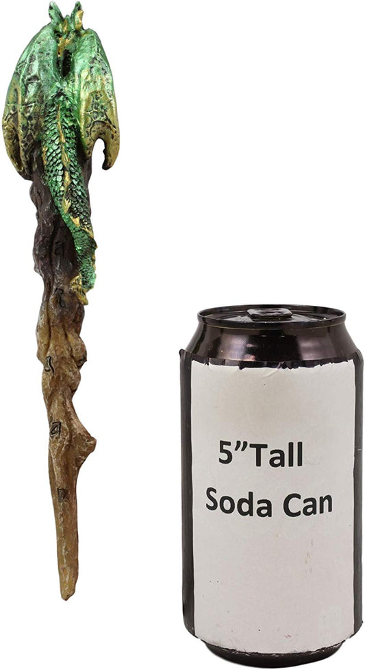 Ebros Aragon Green Dragon Cosplay Wand 9.5" Tall Accessory Fantasy Decor - Ebros Gift