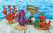 Ebros Nautical Reef Corals No Fishing Sign Small Miniature Figurines Set of 4